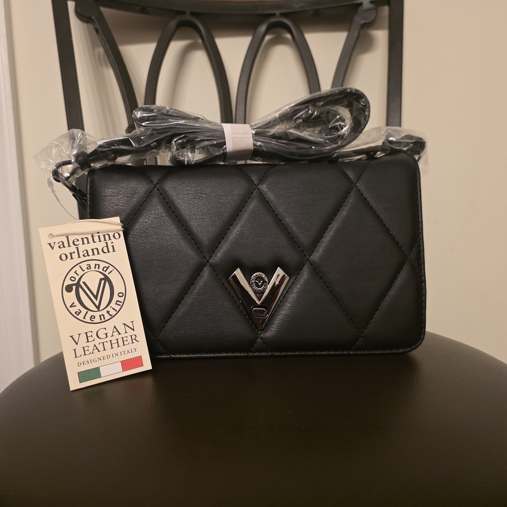 NWT Valentino Orlandi Black Crossbody Bag - Picture 2 of 10